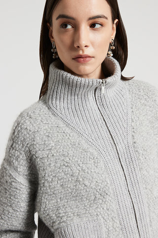 Alpaca, cashmere, silk and wool yarn jumper