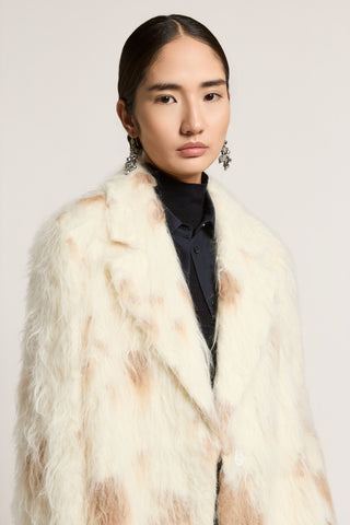 Single-breasted faux fur coat 6 / 7