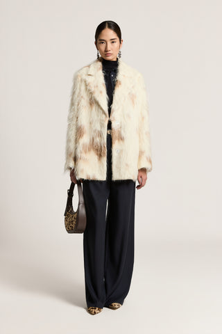 Single-breasted faux fur coat 5 / 7