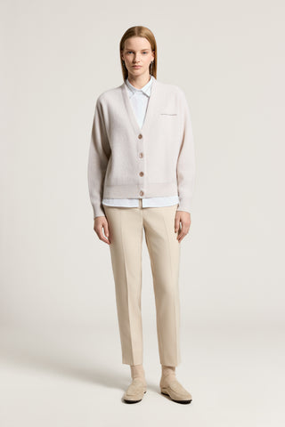 Solid-color stretch cotton poplin shirt