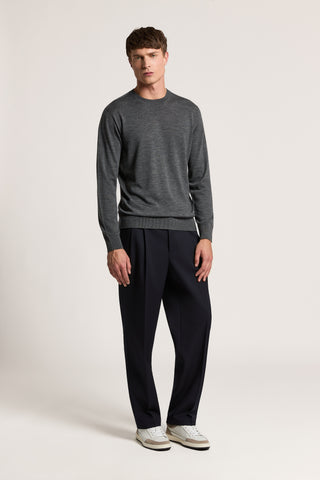 Pure wool gabardine trousers