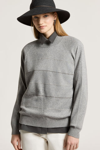 Wool, silk and cashmere sweater