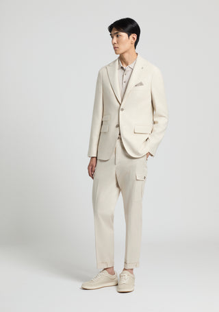 Crewneck sweater in a linen-cotton blend