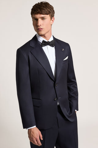 Single-breasted wool gabardine jacket