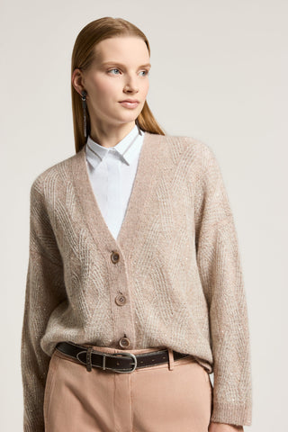 Alpaca, wool and mohair cardigan
