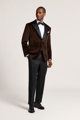 Technical wool canvas trousers