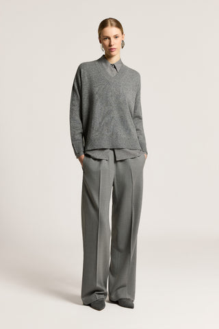 Wool flannel trousers