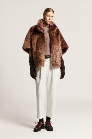 Lacaune shearling cape