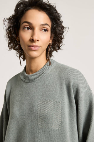 Virgin wool, silk and cashmere sweater