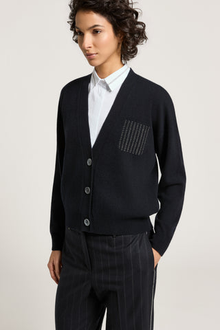 Wool, silk and cashmere cardigan