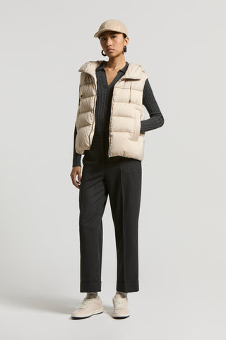 Technical wool flannel trousers