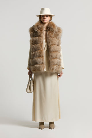Laminated viscose blazer