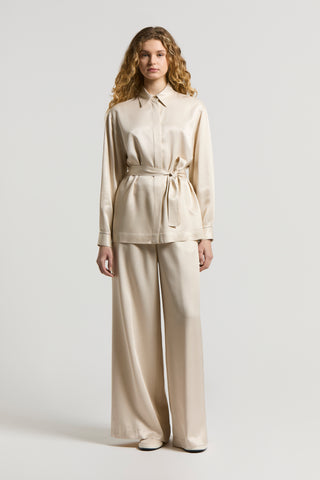 Fluid viscose twill trousers