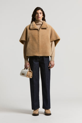 Pure cashmere polo-neck jumper