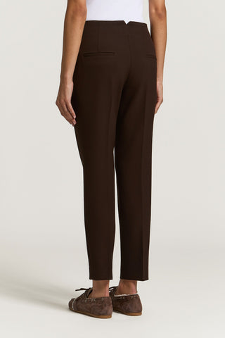 Compact double technical fabric trousers