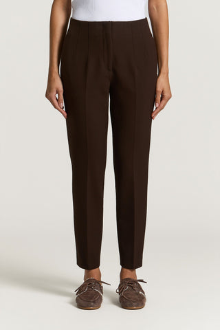 Compact double technical fabric trousers