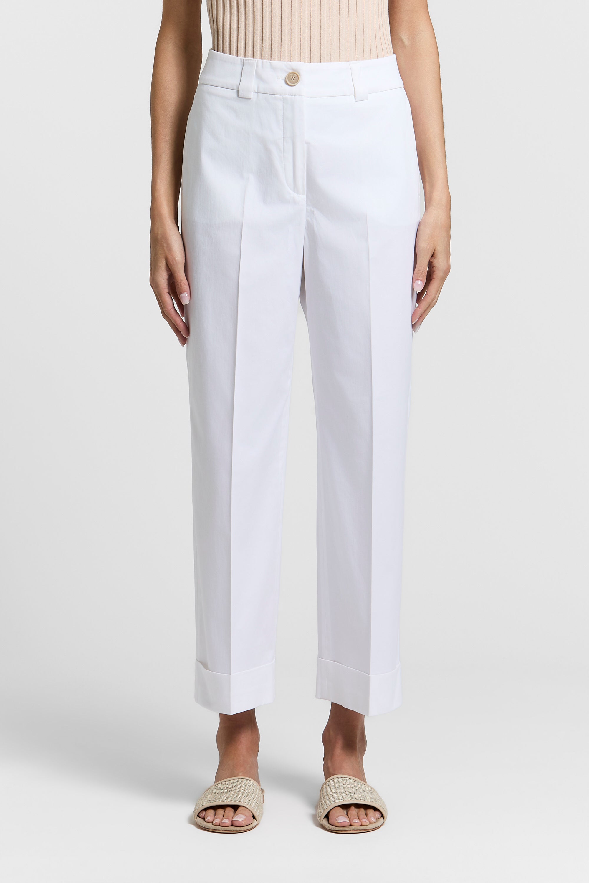 Stretch cotton trousers | Peserico US