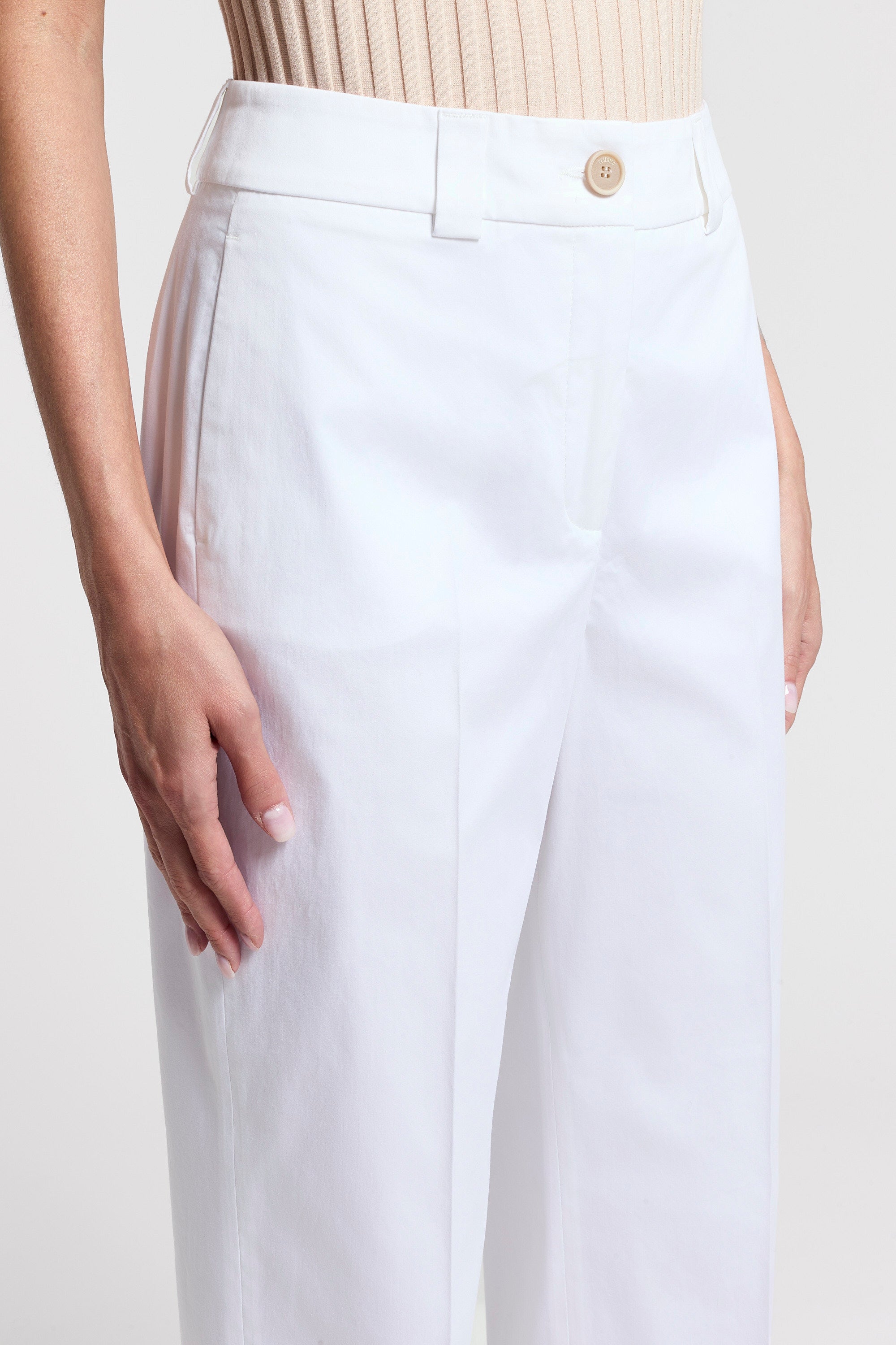 Stretch cotton trousers | Peserico US