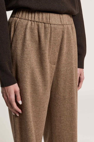 Carded wool and cashmere gauze trousers