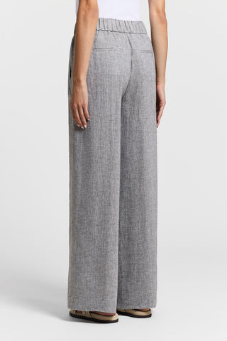 Lightweight pure linen canvas trousers