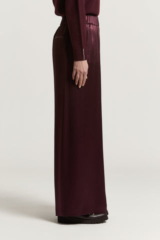 Viscose satin palazzo trousers
