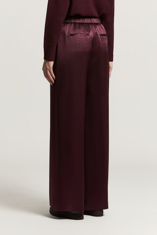 Viscose satin palazzo trousers