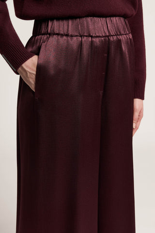 Viscose satin palazzo trousers