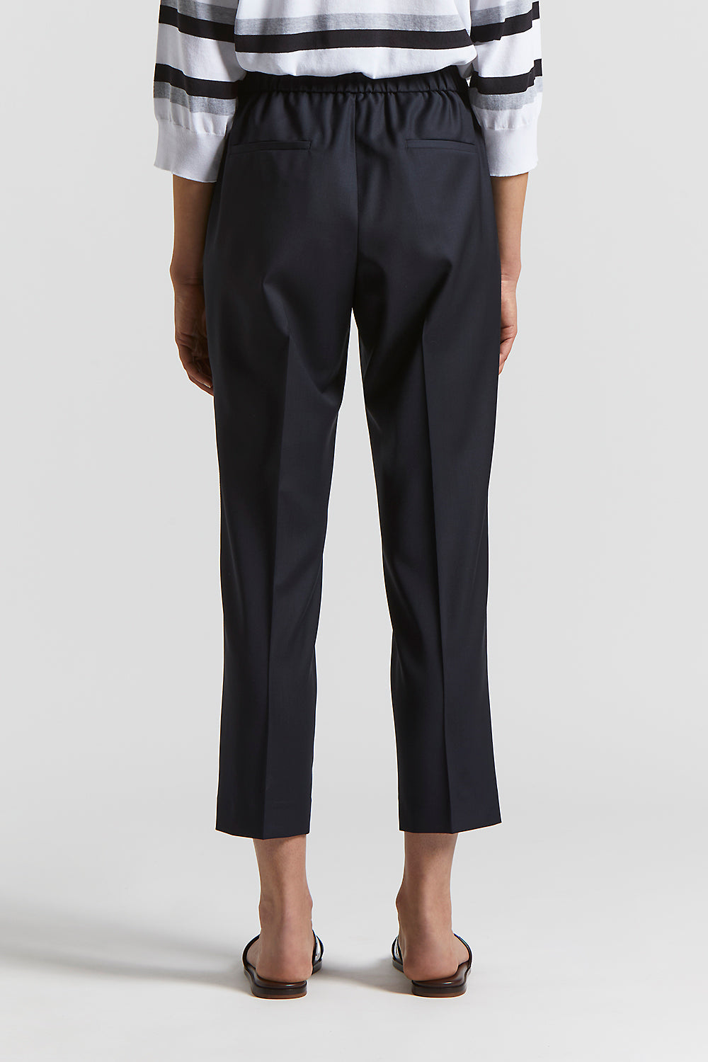 Lurex wool flannel trousers | Peserico US