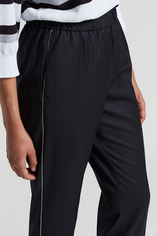 Loro Piana elasticated canvas trousers