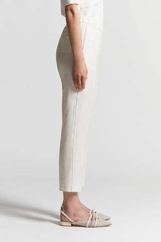 Trousers in light and cool pure linen canvas