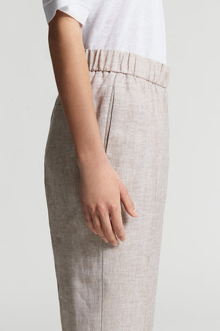 Trousers in light and cool pure linen canvas