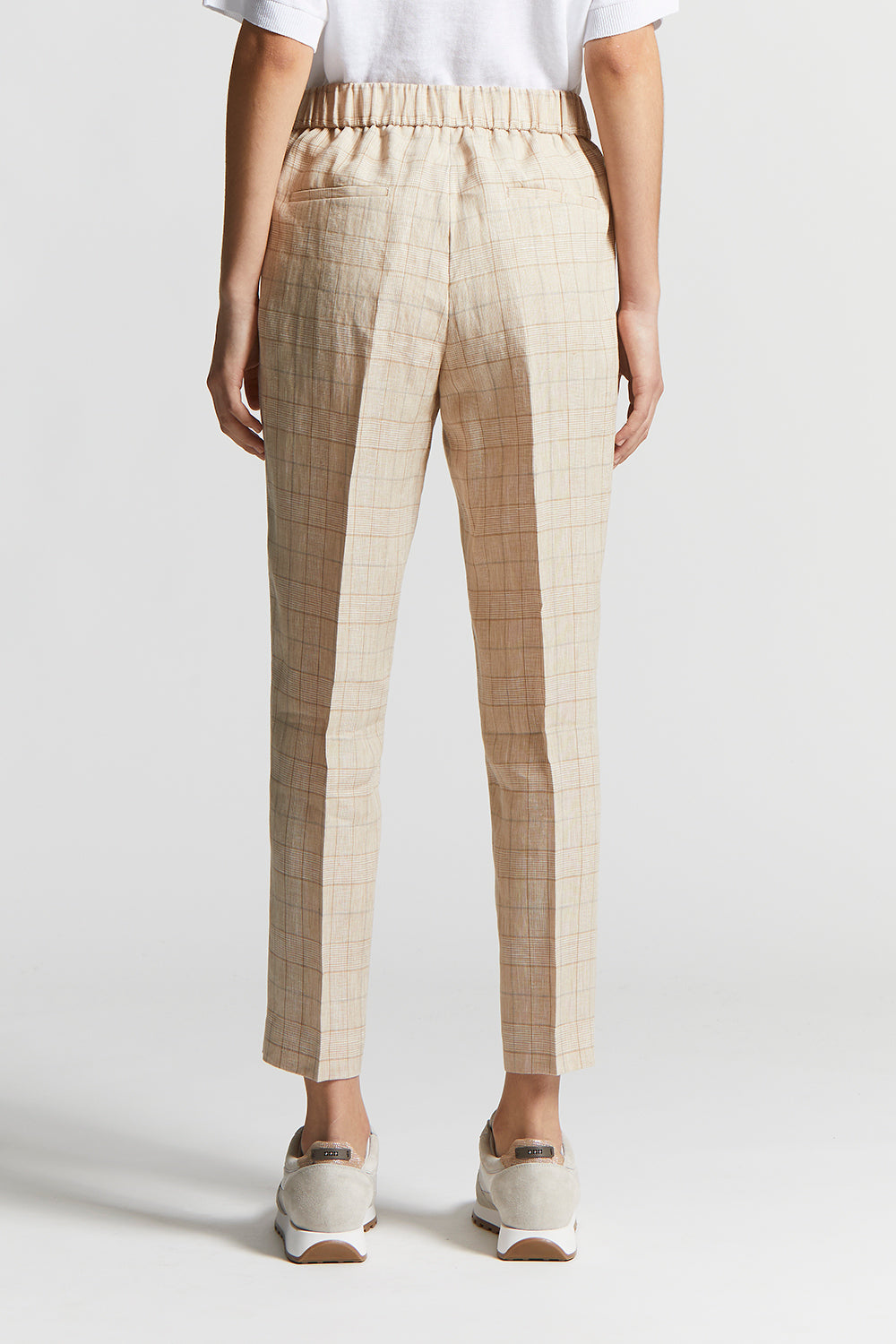 Prince of Wales linen trousers | Peserico US
