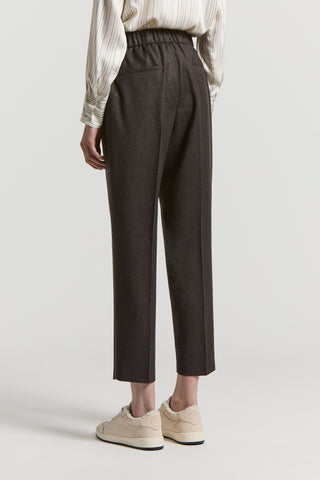 Lurex wool flannel trousers