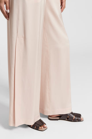 Fluid viscose satin trousers