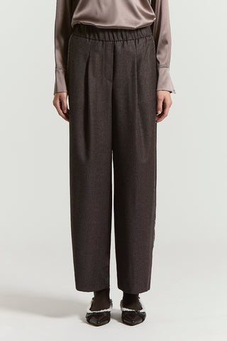 Lurex wool flannel trousers