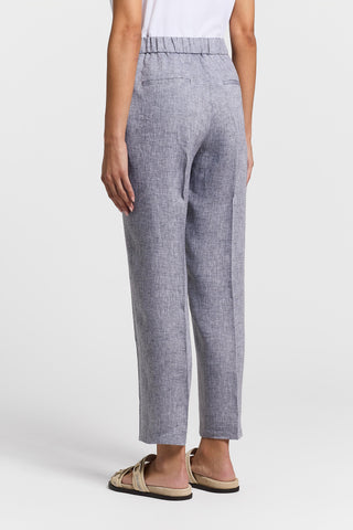 Lightweight pure linen canvas trousers