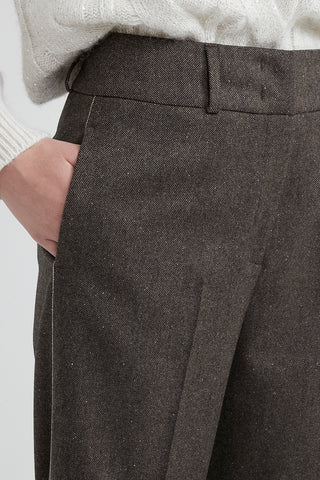 Wool, cashmere and silk trousers