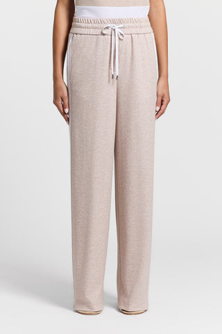 Technical cotton double fleece trousers