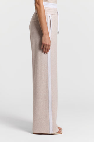 Technical cotton double fleece trousers