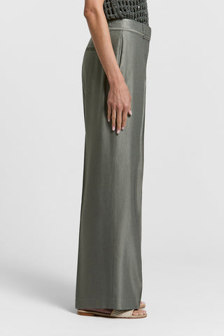 Viscose linen palazzo trousers