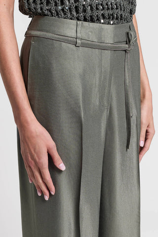 Viscose linen palazzo trousers