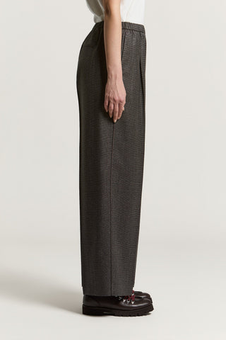 Lurex wool flannel palazzo trousers