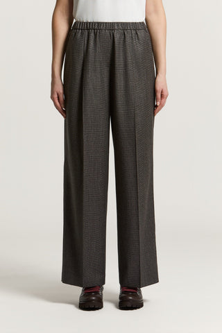 Lurex wool flannel palazzo trousers