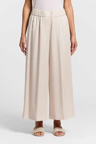 Viscose-cupro diagonal-weave trousers