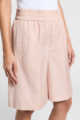 Lightweight technical cotton shorts