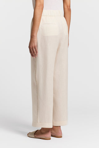 Lightweight pure linen canvas trousers