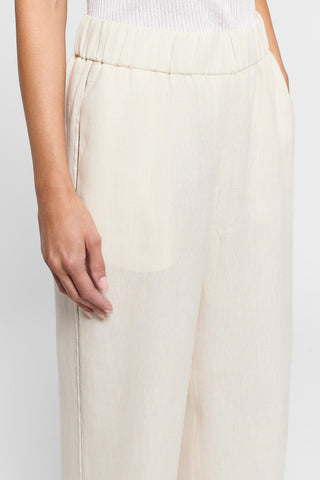 Lightweight pure linen canvas trousers