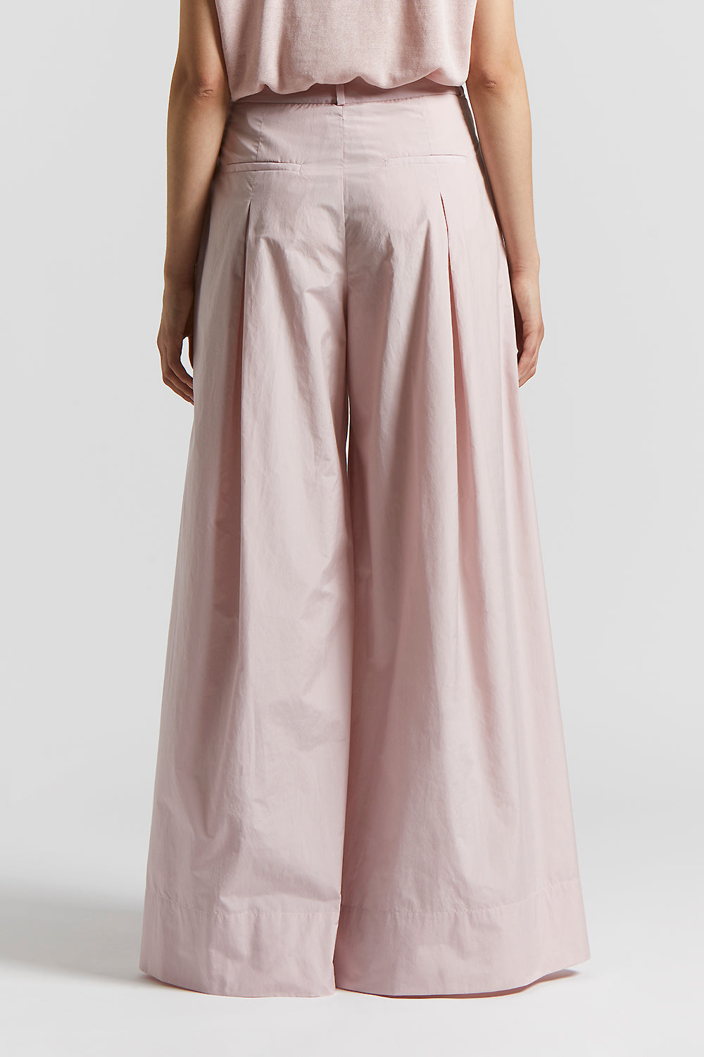 Wide trousers in cotton-blend poplin | Peserico US
