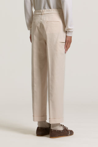 Cotton and silk gabardine trousers 4 / 4