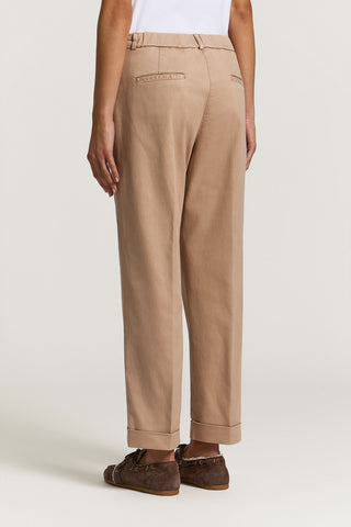 Cotton and silk gabardine trousers